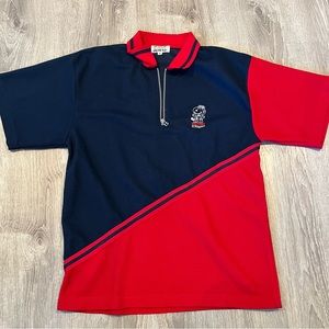 Snoopy Iceberg History Jeans Vintage Zip Polo Size Medium